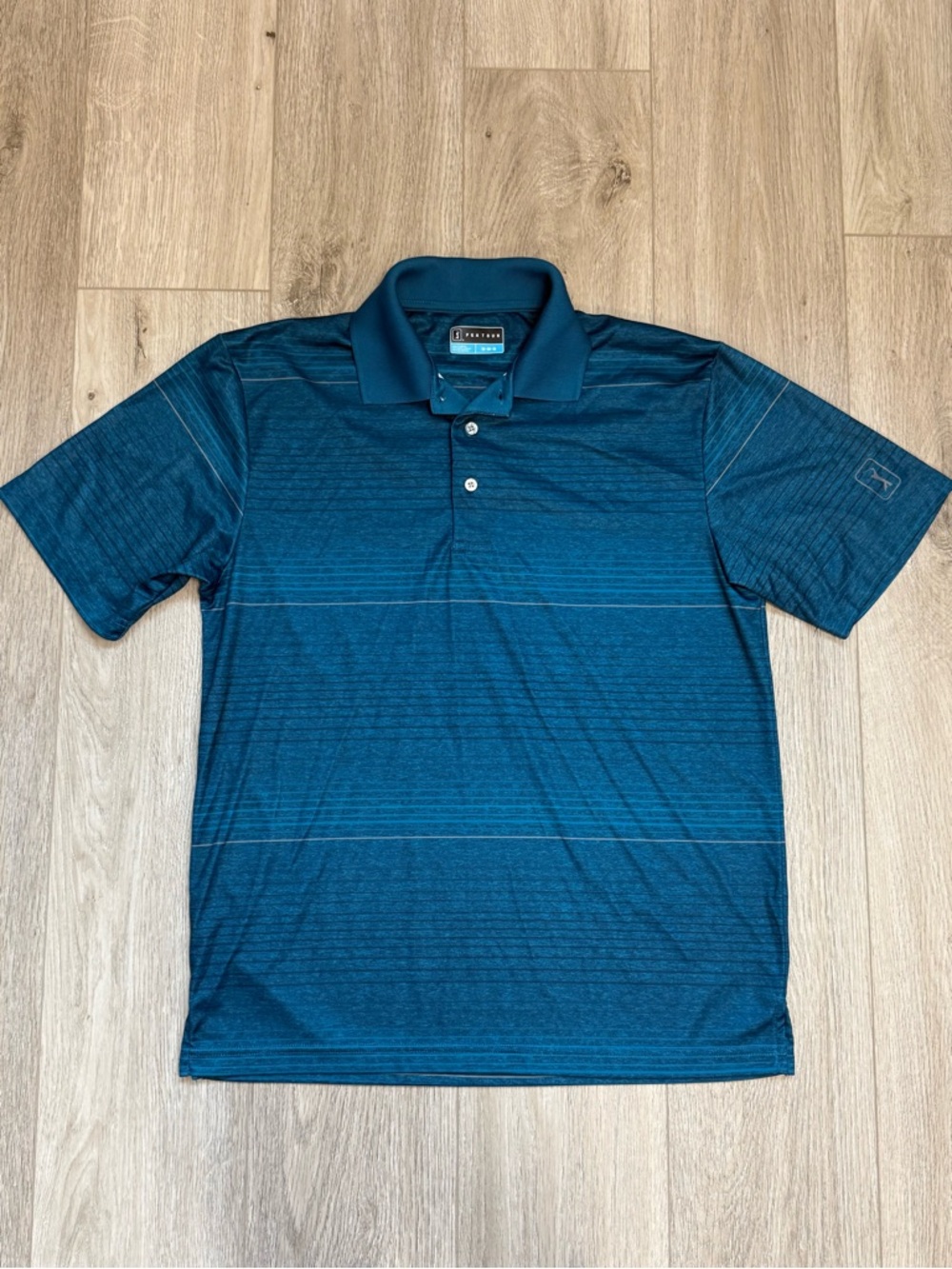 PGA TOUR - Men's Teal Blue Golf Polo - Size M